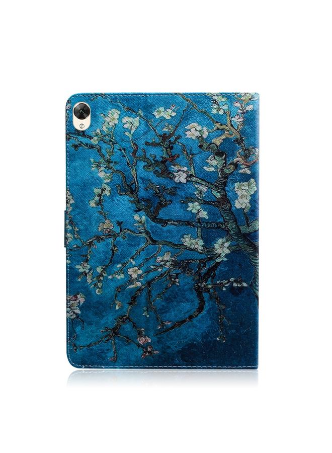 اس-توب جراب جلدي أفقي قابل للطي برسومات ملونة ثلاثية الأبعاد مع حامل وفتحة للبطاقات ومحفظة لجهاز هواوي ميديا باد M6 مقاس 10.8 بوصة - Image 3