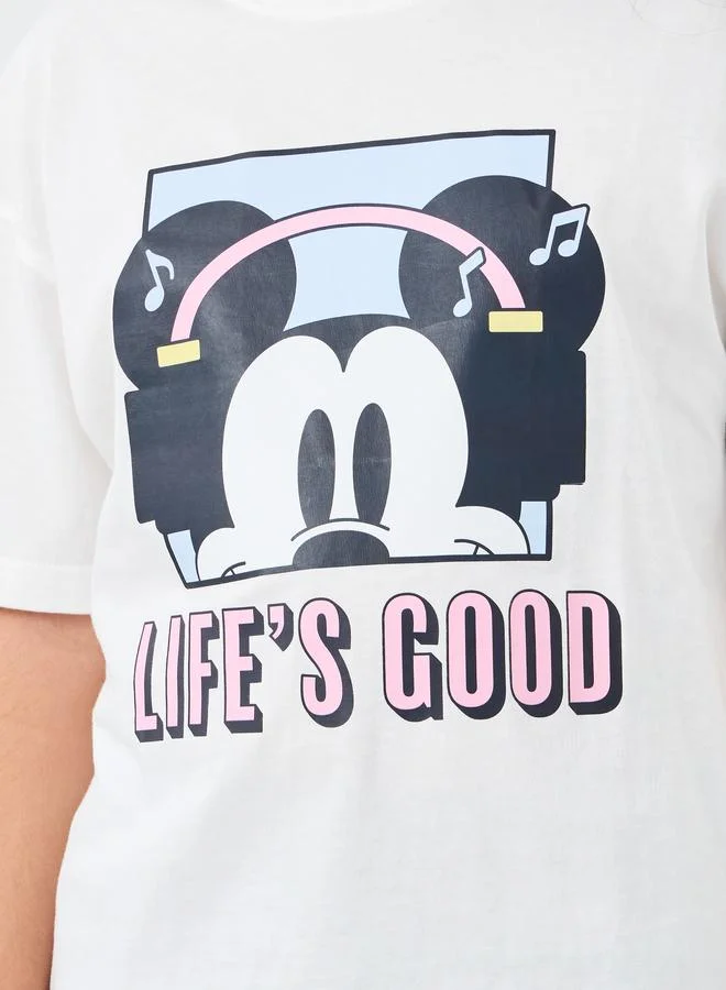 Styli Styli Mickey Mouse Graphic Oversized T-Shirt