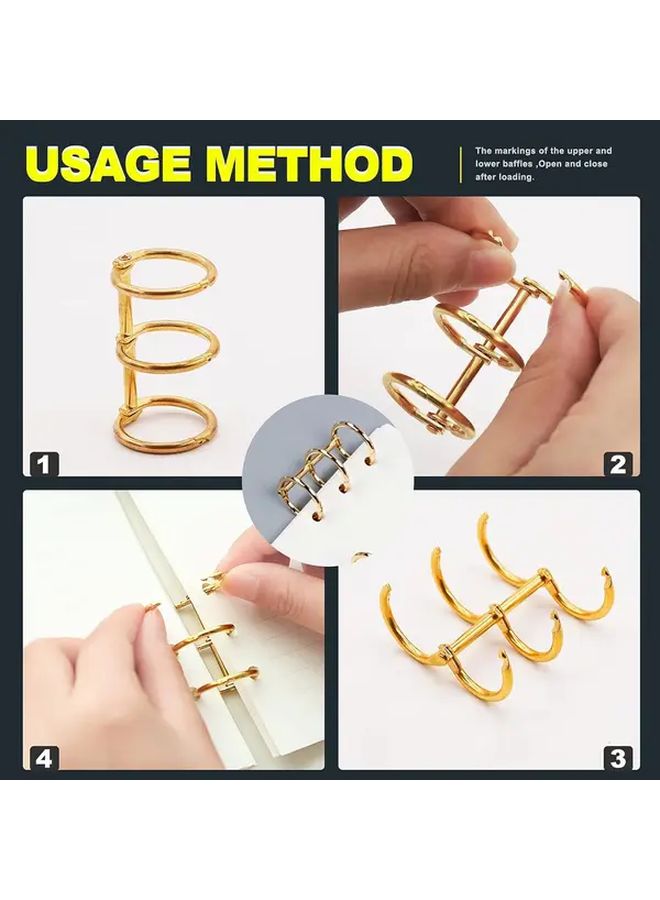 15pcs Snap Split Metal Binder Rings Set 20mm for Notebook Diary Photo Album Spine Binding - Image 2