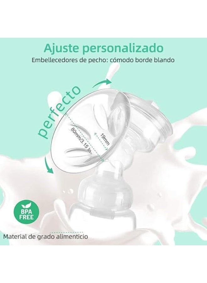 مضخة ثدي كهربائية مزدوجة طقم متكامل مع زجاجتين لحفظ الحليب تصميم صامت تماماً خالي من البيسفينول ومناسب للأمهات الجدد - Image 4