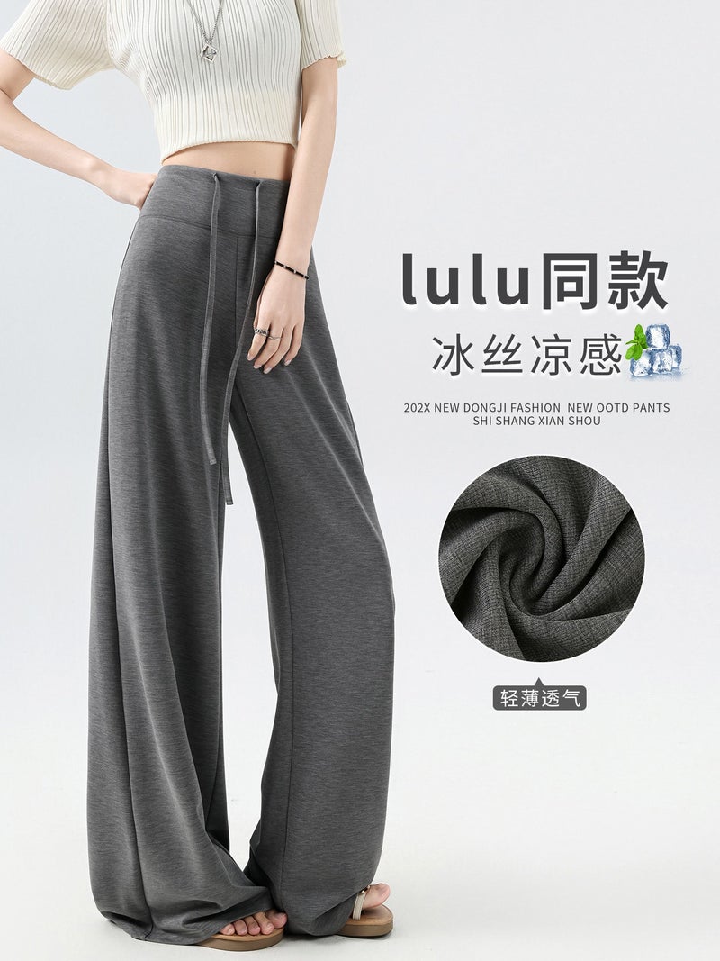 Qi Ta Gray Yoga Pants for Women - Autumn 2026, Slimming, Flowy, Stretchy Sportswear - Image 2