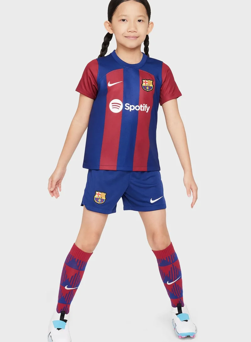 Nike Kids Fc Barcelona Dr-Fit Home Kit