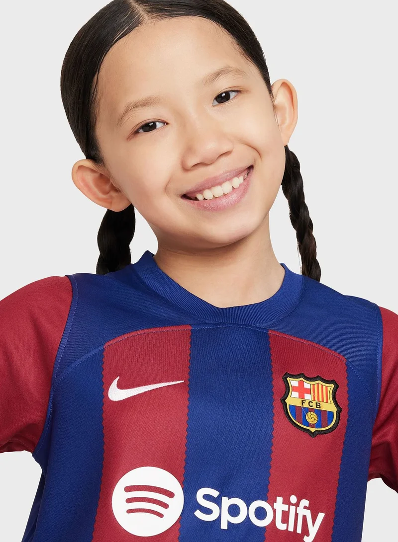 Nike Kids Fc Barcelona Dr-Fit Home Kit