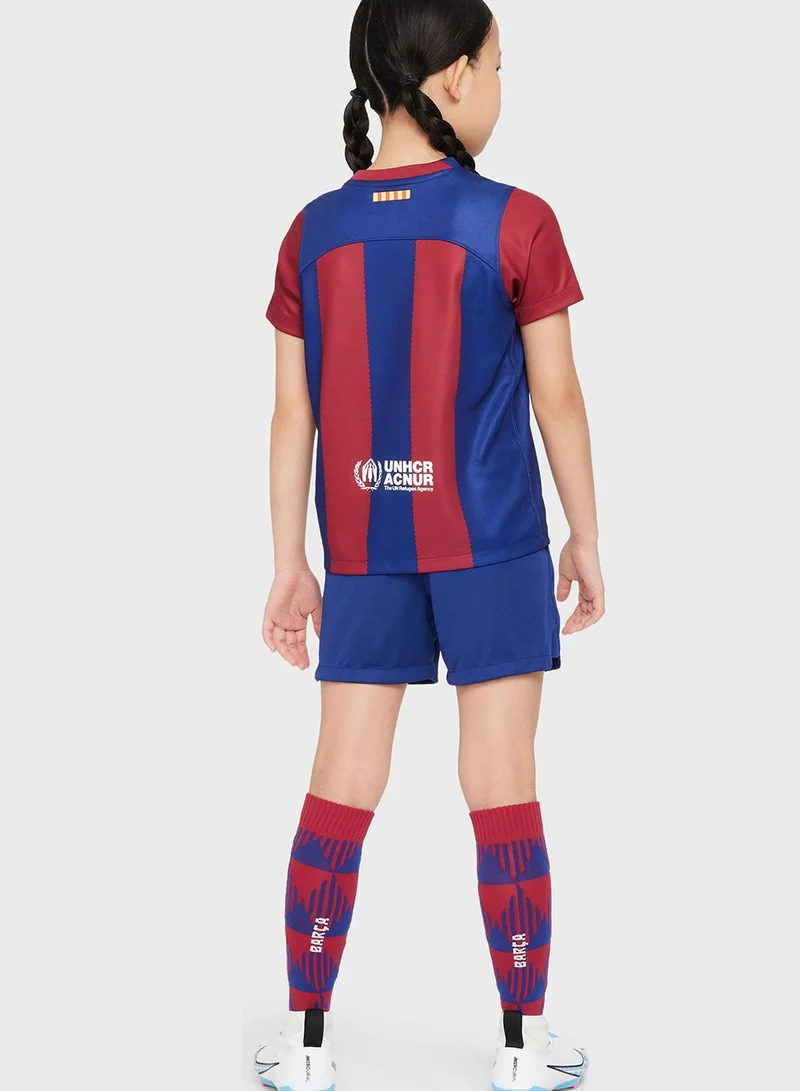 Nike Kids Fc Barcelona Dr-Fit Home Kit