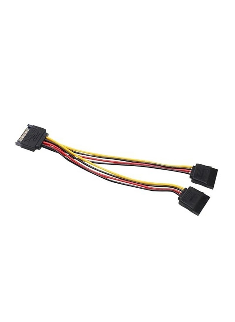 Generic - SATA 15-Pin Power Adapter Cable, SATA 15 Pin Male to SATA 15 Pin Female Power Y-Splitter Extension Cable SATA to SATA Connector (15CM) - Image 1