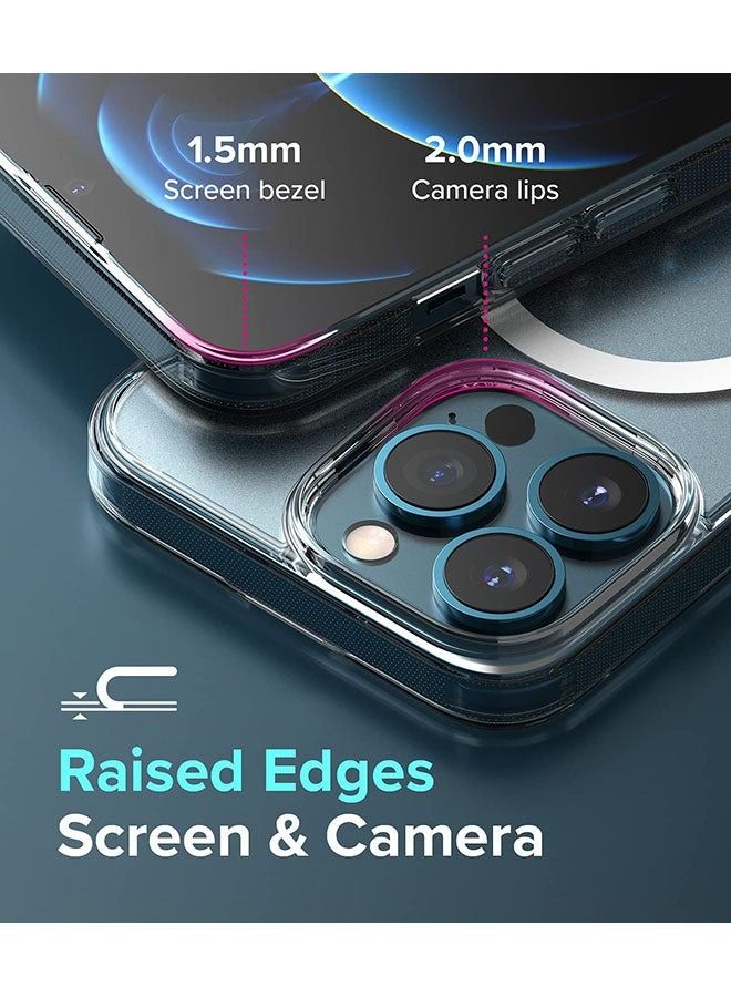 غطاء فروست صلب مغناطيسي شفاف لهاتف iPhone 13 Pro Max مع MagSafe شفاف غير لامع - Image 2