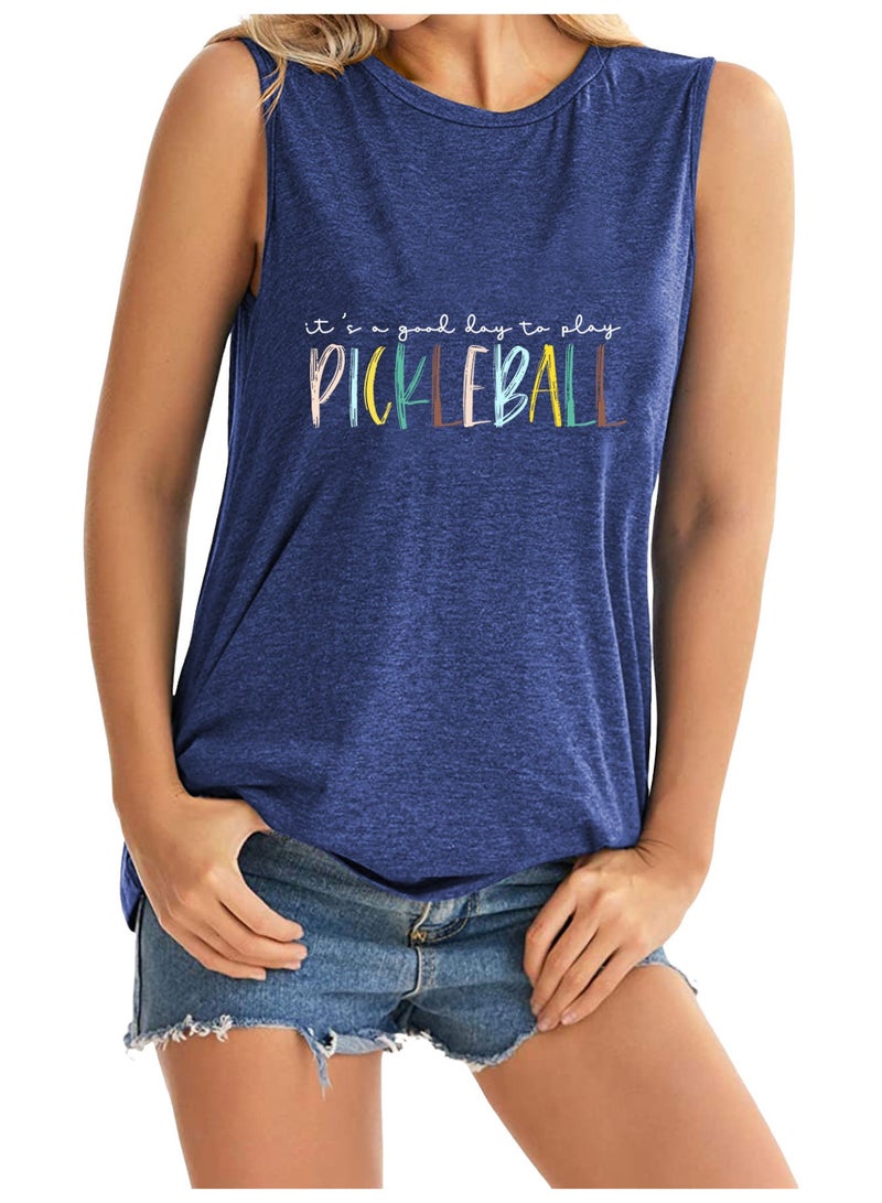 Women It’s a Good Day to Play Pickleball Tank Top Cute Pickleball Lover Vest Shirt Summer Casual Sport Sleeveless Top  - Image 2