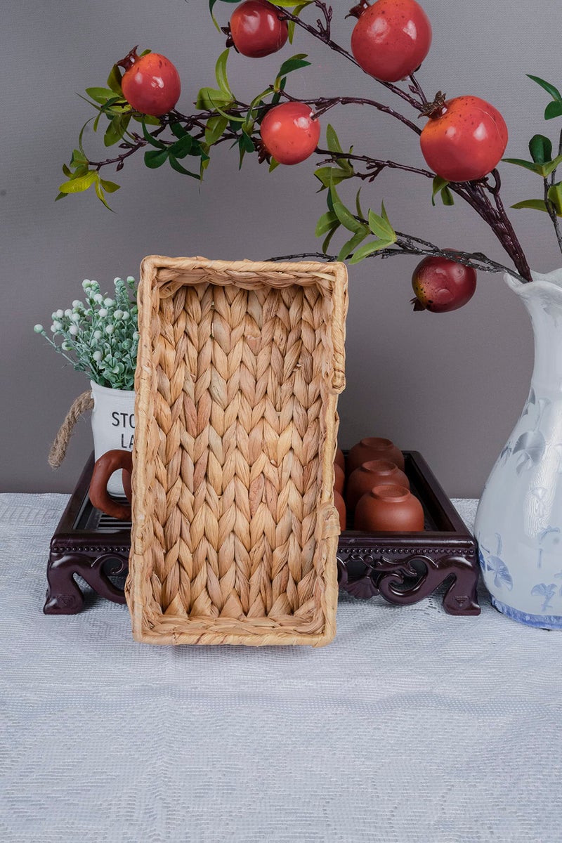 Bezoval Rectangle Water Hyacinth Napkin Holders For Kitchen And Bathroom, Guest Towel Holder Tray For Bathroom, Handcrafted Flat Napkin Holder Basket, Wicker Accessories for Home Decor, Restaurants, Cafe - Image 4