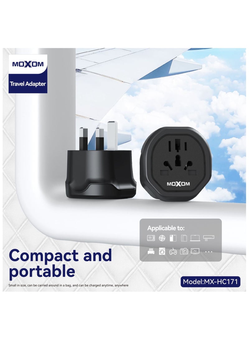 MOXOM MX-HC171 universal charger,  Travel Adapter 3 Pin, Connect to The Worldwide Charger Plug, high power, Compact and Portable adapter, heat-resistant - Image 3