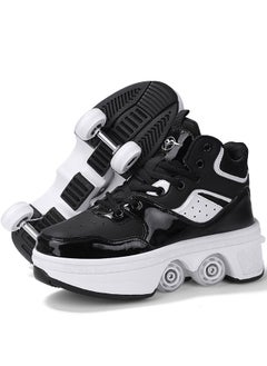 Little Rockz Double Row Skate Sneakers Shoes, 2 in 1 Parkour Shoes with Wheels for for Adult Kids Retractable Pulley Roller Skate Shoes - pzsku/Z4F3C801918E467F82AB2Z/45/_/1725622880/eda09d07-101c-46cc-87e0-eb89b7d7518b