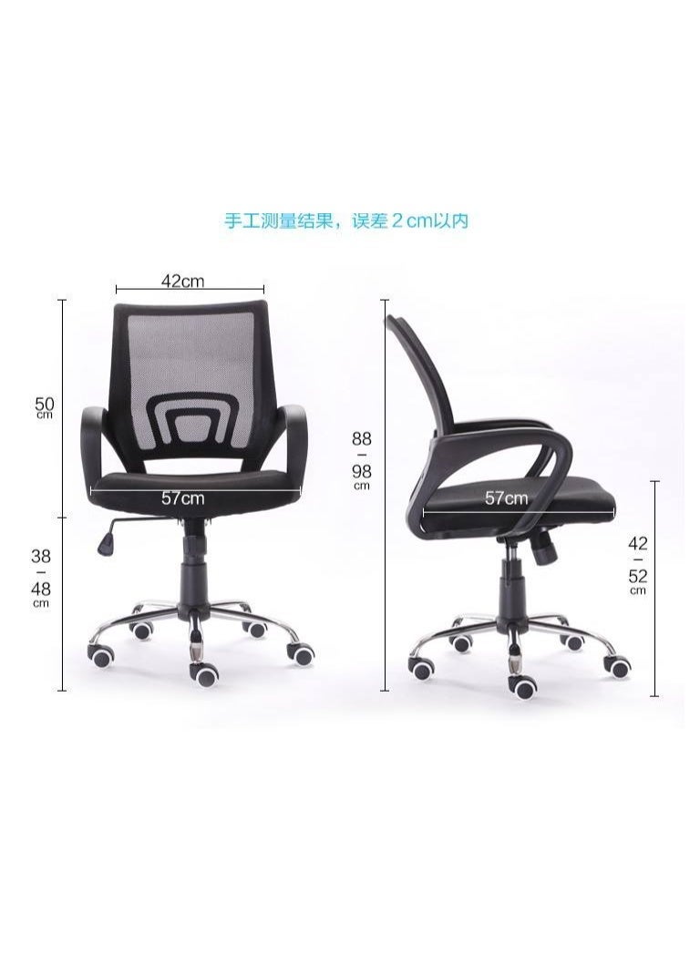 Furalux Office Chair, Desk Chair, Ergonomic Home Office Desk Chairs, Computer Chair with Comfortable Armrests, Mesh Desk Chairs with Wheels, Office Desk Chair, Mid-Back Task Chair with Lumbar Support - Image 2