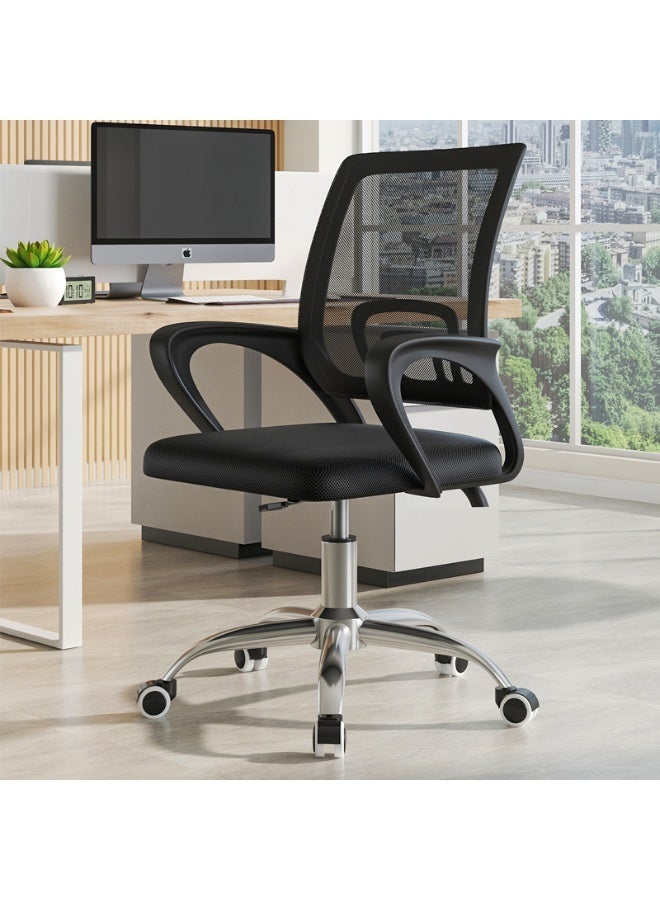 Furalux Office Chair, Desk Chair, Ergonomic Home Office Desk Chairs, Computer Chair with Comfortable Armrests, Mesh Desk Chairs with Wheels, Office Desk Chair, Mid-Back Task Chair with Lumbar Support - Image 4