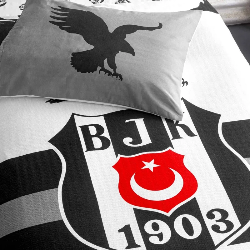 تي اي Licensed Beşiktaş Black Eagle Single Cotton Pique Set