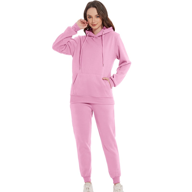 Mowbeat Casual Hoodie and Sweatpants Outfit Cosplay Hooded Pullover Sweatsuits Jogger Sets (Pink A,XXL,XX-Large) - Image 2