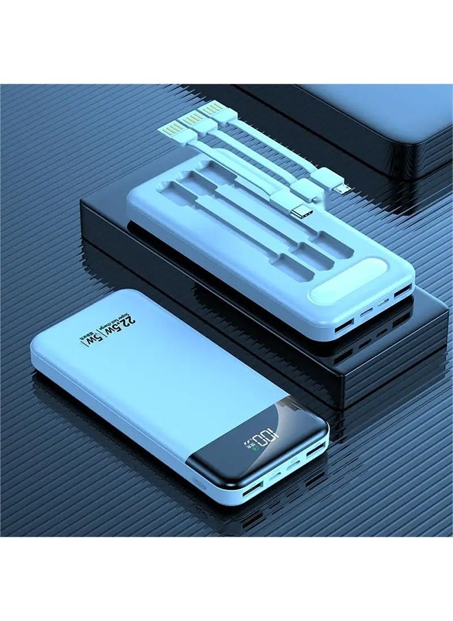Arabest Self-Contained Mobile Power Supply with Cable,Fast Charging 12,000mah Portable Charger with Digital Display,Apple/Android Compatible(White)  - Image 2
