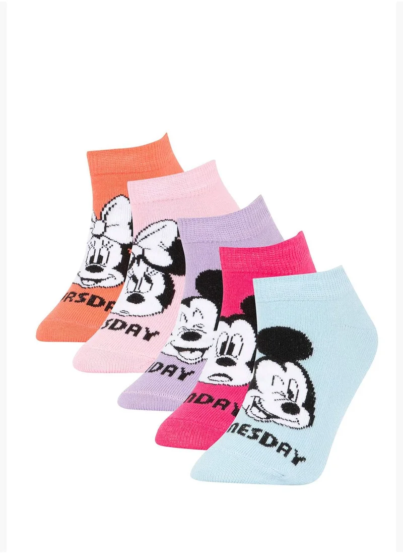 DeFacto 5 Pack Girl Disney Mickey & Minnie Low Cut Socks