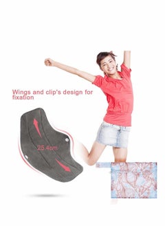 7PCS Washable Sanitary Towel 25.4cm Reusable Bamboo Charcoal Incontinence Pads with Big fantail Wings for Daily Use - pzsku/Z4F3CDA50D5DD0666D994Z/45/_/1659494763/328f3ce0-843b-4ae9-970b-05d1bd061da5