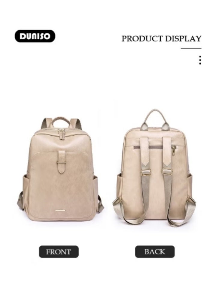 DUNISO New Women’s Leather Backpack | Balancing Fashion and Practicality - Image 4