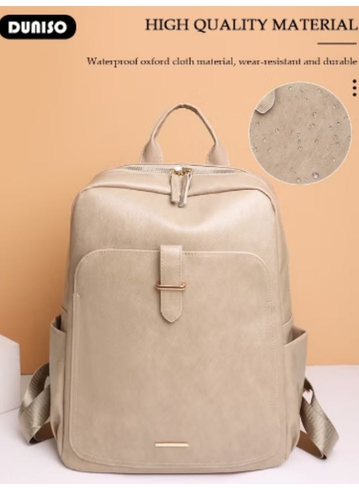 DUNISO New Women’s Leather Backpack | Balancing Fashion and Practicality - Image 2