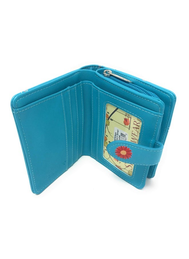 Shag Wear Llama Small Animal Wallet For Women And Teen Girls Vegan Faux Leather Teal 4.5  - Image 4