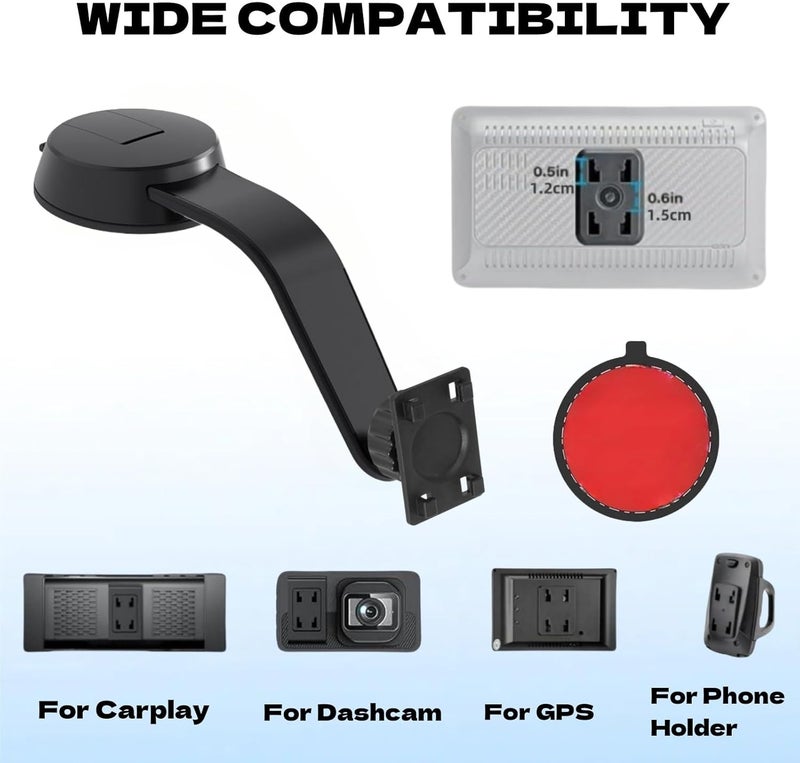 Epronic Suction Cup Mount for Carplay Screen with Adjustable Aluminum Alloy Arm - Image 3