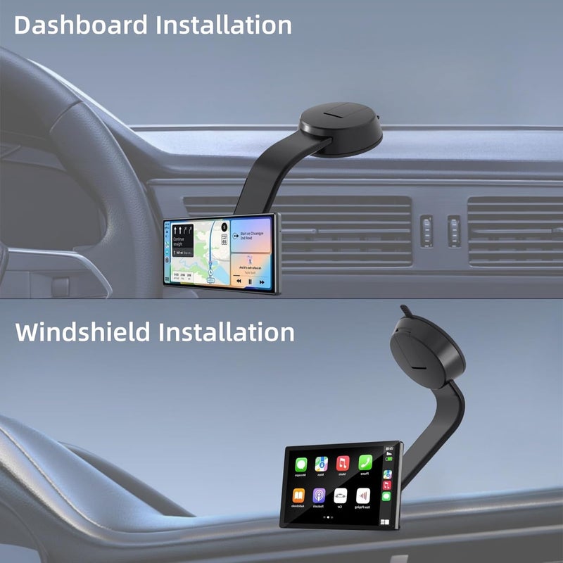 Epronic Suction Cup Mount for Carplay Screen with Adjustable Aluminum Alloy Arm - Image 5