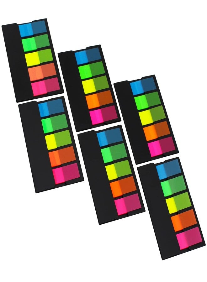Andoca Page Flags Markers Assorted Color, 600 Pages Total, 0.47x1.73 Inch Standard Flag Tabs, Easy to Post, 6 On-The-Go Dispensers/Combo Pack - Image 1