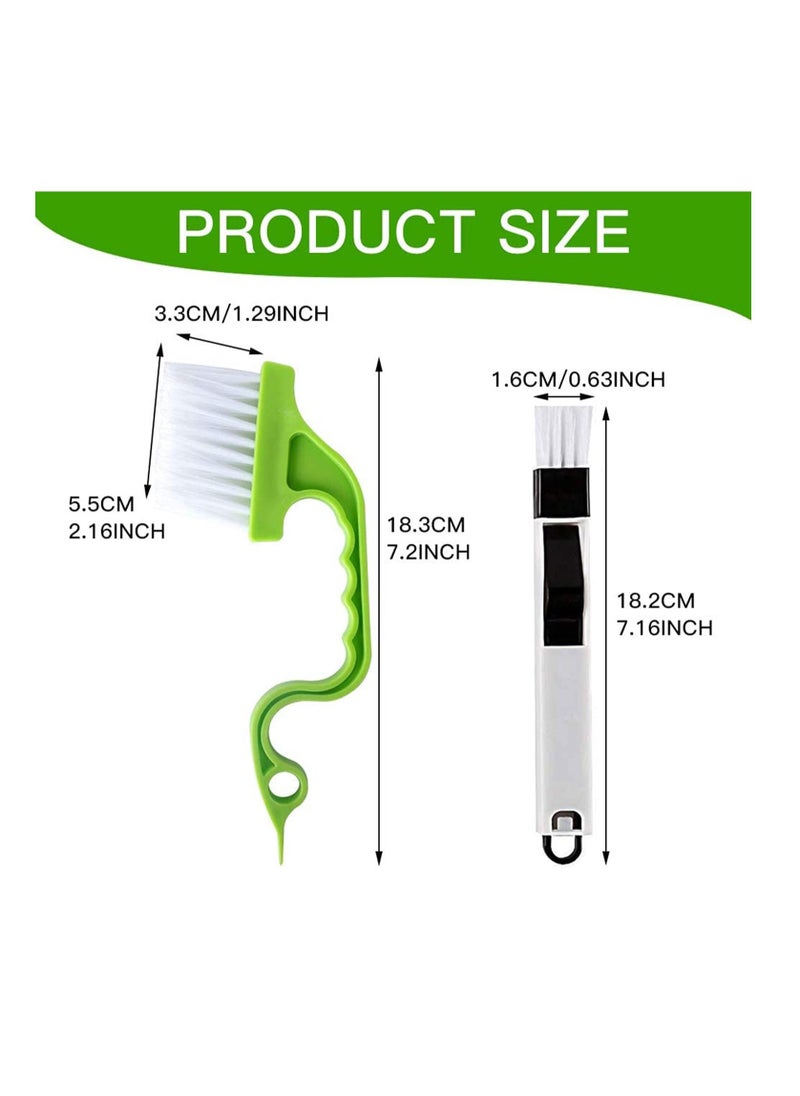 FANDAMEI 4 Pieces Window Door Sliding Track Cleaning Brush + 1 Pieces Dustpan Cleaning Brushes, Home Kitchen Cleaning Brush Tool  - Image 2