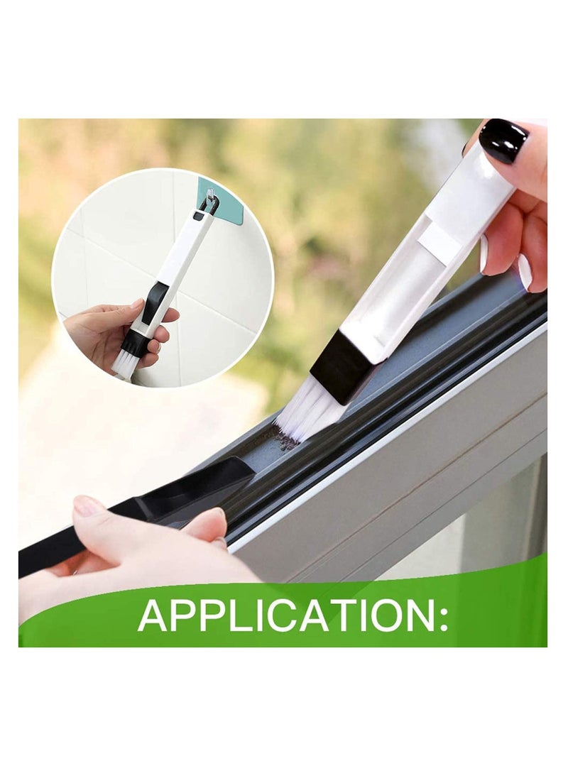 FANDAMEI 4 Pieces Window Door Sliding Track Cleaning Brush + 1 Pieces Dustpan Cleaning Brushes, Home Kitchen Cleaning Brush Tool  - Image 4