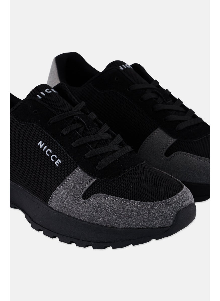 Nicce - Men Bazino Training Lace Up Sport Shoes, Black/Grey - Image 1