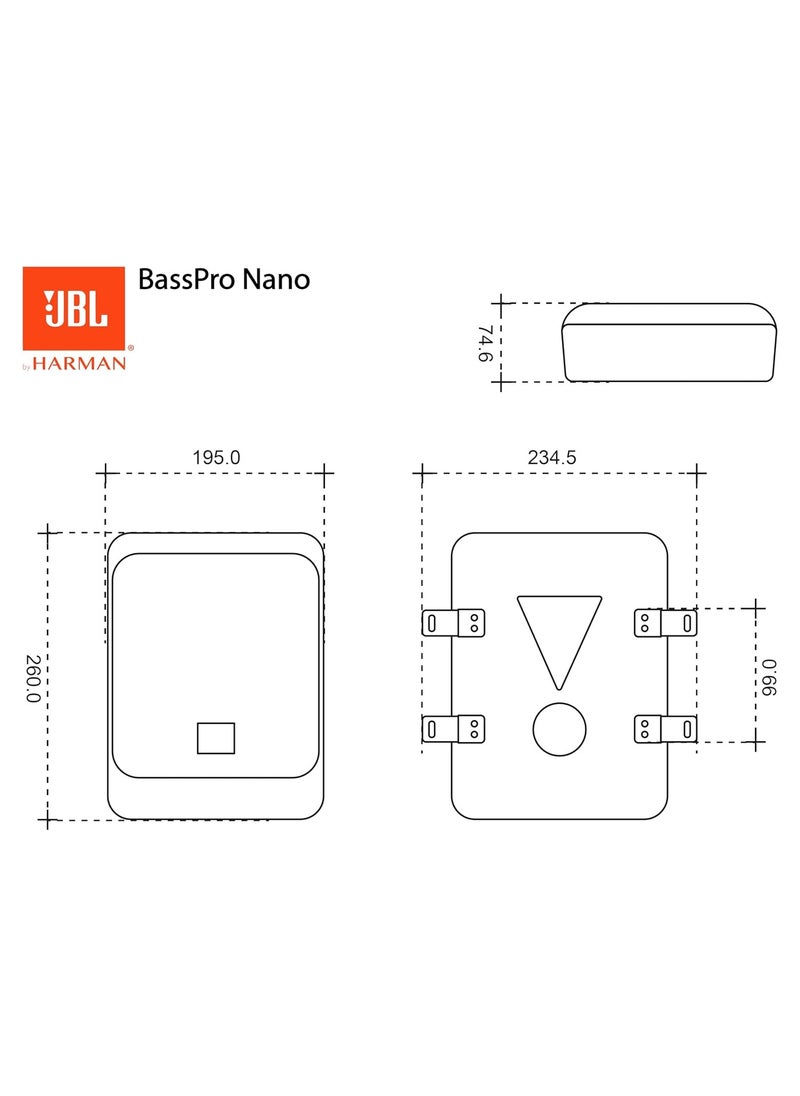 JBL Bass Pro Nano 6x8 Underseat Subwoofer Boombox