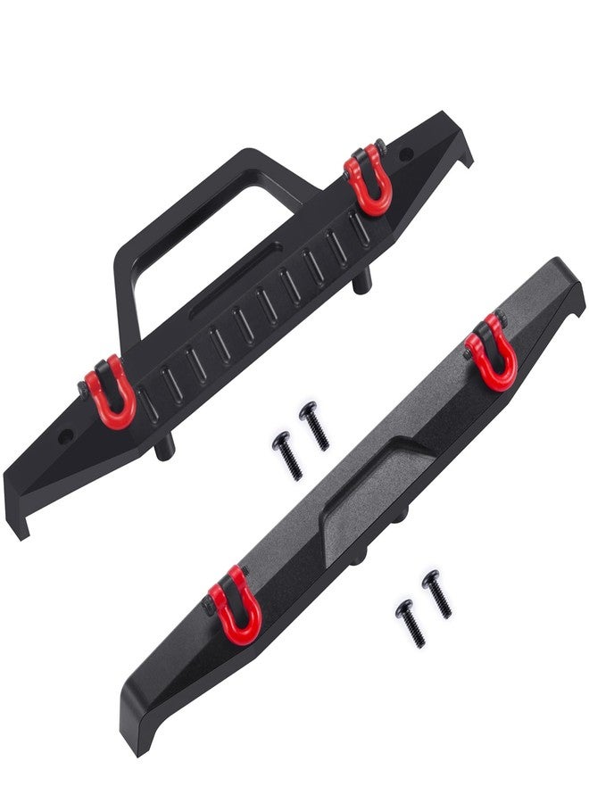 MOHERO Aluminum Front and Rear Bumper Set with Tow Hook for 1/18 TRX4M High Trail K10 RC Crawler Car Upgrade Part,(Front&Rear) - Image 1