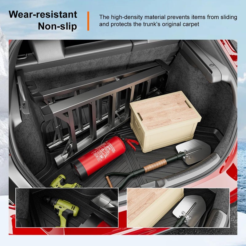 powoq All-Weather TPE Trunk Mat for 2022-2026 Honda Civic Hatchback - Image 4