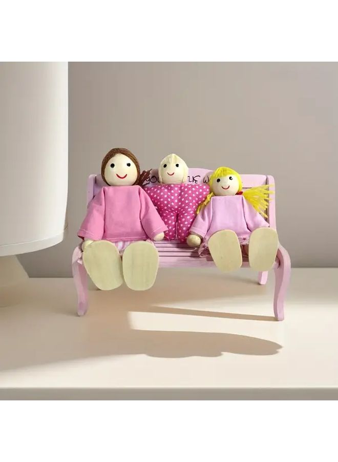 Wooden Family Figurines A Family Of Eight Depicting Characters At Different Ages Home Warm Decor - Image 3