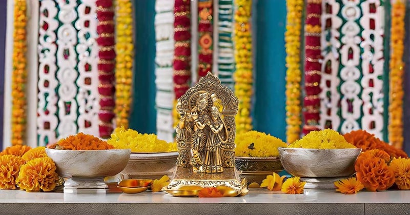 Lavanaya Silver®-Gold Plated Radha Krishna God Idol Statue-Showpiece With Velvet Gift Box-For Marriage Anniversary, Wedding, Housewarming, Diwali Gift, 10 cm , 10 cm - Image 4