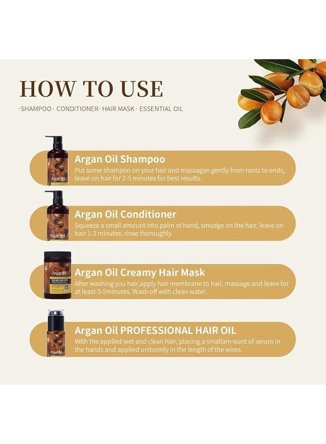 Protein queen Argan-Oil of Morocco SHAMPOO & CONDITIONER  (Anti-Hair Fall & Renewal), Sulfate Free, Perfect for Damaged, Dry, Curly, Frizzy Hair - Thickening Formula for Fine/Thin Hair, Keratine Treat for Hair. - Image 4