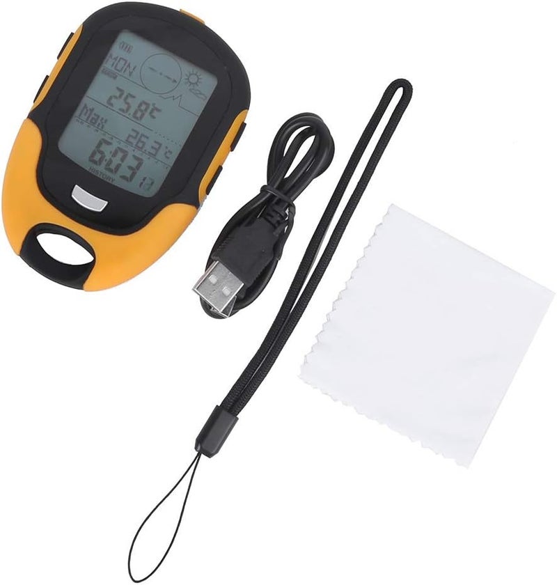 Keenso Multifunctional Altimeter, Outdoor Car Barometer Thermometer Hygrometer, for Hiking, Camping, Fishing, and Car Use - Image 1