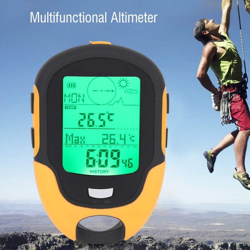 Keenso Multifunctional Altimeter, Outdoor Car Barometer Thermometer Hygrometer, for Hiking, Camping, Fishing, and Car Use - Image 4