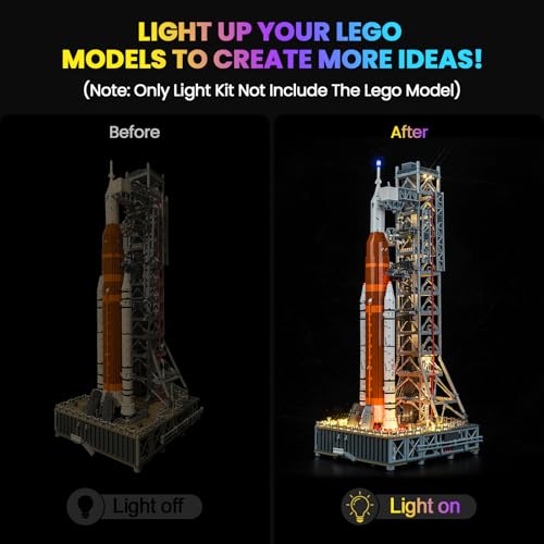 Hilighting Upgraded Led Light Kit Compatible with Lego NASA Artemis Space Launch System Building Set Lights Decoration Compatible with Lego 10341 Model Not Included - Image 5