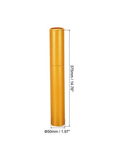 PATIKIL 2 Inch X 15 Inch Poster Tube, 1Pcs Photo Storage Tube Portable Shipping Mailing Tubes Calligraphy Painting Tubes Round Carrying Case For Storing Paper Art Map Documents, Yellow  - Image 2