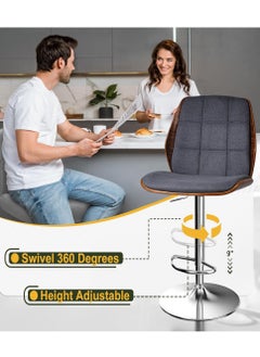 Generic Barstools Swivel Bar Stools Modern Counter Height Barstools Height Adjustable Kitchen Counter Stool  - Image 5