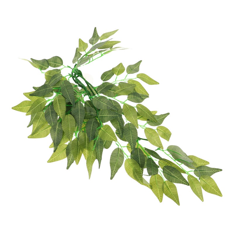 Reptile Terrarium Plants Vines: Artificial Leaves For Lizard Habitat Decoration - Fake Plants Climbing Vines For Snake And Chameleon Accessories - Image 1
