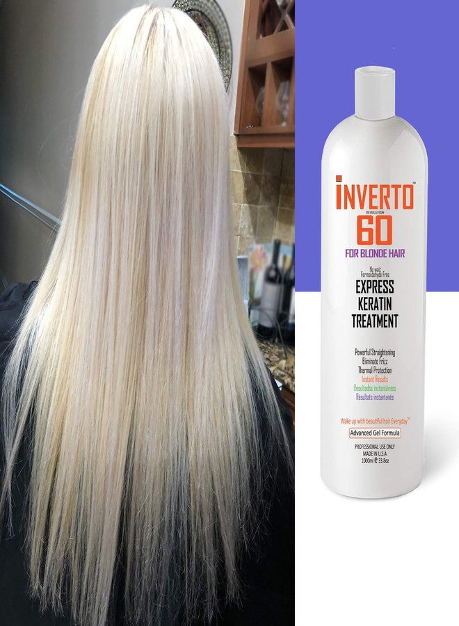 KERATIN RESEARCH INVERTO 60 Keratin Treatment for BLONDE HAIR Formaldehyde Free Keratin Hair Treatment Super Fast Application Process includes Starter kit Results are Instant healthy Shiny Beautiful hair - Image 4