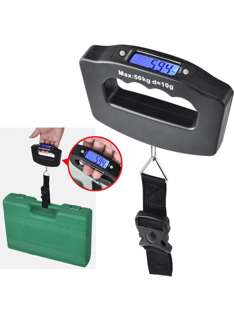 Techmaster 50 kg Illuminated Hand Scale Suitcase Sacrifice Hand Scale + 2 Batteries A09  - Image 2