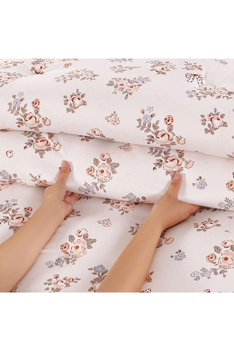 Melen Summer Single/Queen Bedspread 4-Piece - Alessandra - Pink - Gray - Image 5