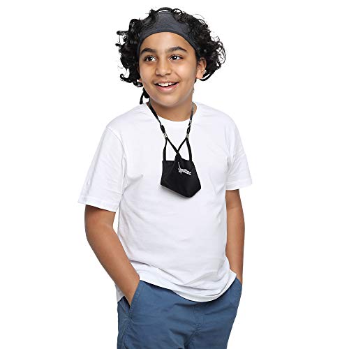 MASQ By Q-One 4 Layer, Reusable,with Lanyard, Size Adjustable, Anti-Bacterial (BFE>99%) Embroidered Cotton Cloth Face Mask Combo for Kids, Boys, Girls ​each with Lanyard, Ear Loops (Pack of 2) - Image 5