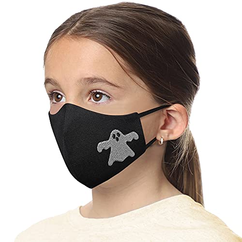 MASQ By Q-One 4 Layer, Reusable,with Lanyard, Size Adjustable, Anti-Bacterial (BFE>99%) Embroidered Cotton Cloth Face Mask Combo for Kids, Boys, Girls ​each with Lanyard, Ear Loops (Pack of 2) - Image 2