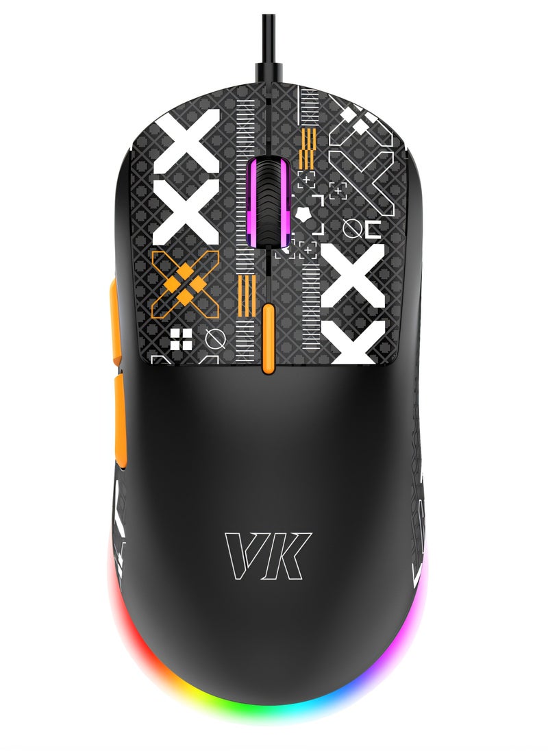 ARNOTEC - Wired gaming mouse RGB luminous lightweight gaming mouse protective sticker custom gaming mouse office business gaming integrated mouse desktop notebook USB wired mouse - Image 1