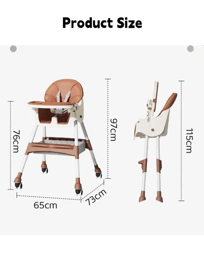 3 in 1 Baby High Chair, Convertible Baby High Chair, Baby Feeding Chair Booster Seat, Baby Eating Chair, With 3 Height Adjustable, Footrest, Tray, 5 Point Safety Belt, For Toddler 6 Months to 6 Years, Pink - pzsku/Z4F3D6A19135AC10C78BFZ/45/1741062183/d6f8dd64-11f7-40d3-813f-27e39590aaa8