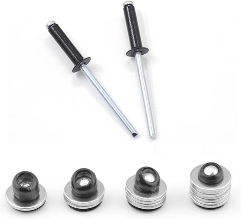 Blind Rivets 30/50pcs aluminium countersunk head black blind rivets standard type 2.4mm 3.0mm .2mm 4(50Pcs,3.2x12 mm) - Image 3